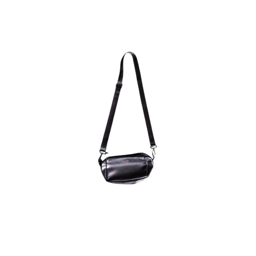 Calia Black Faux Leather Belt Bag